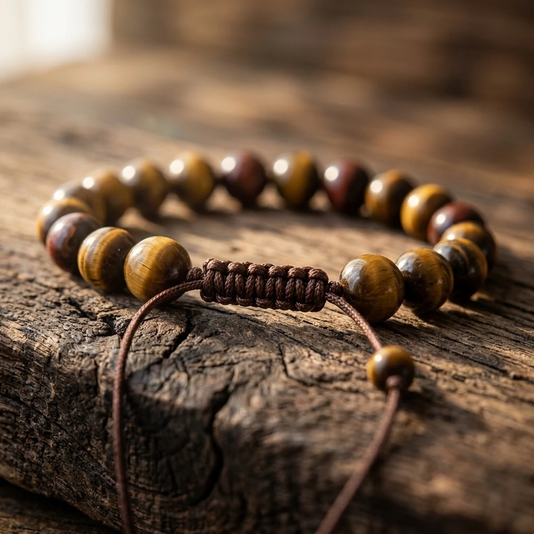 اقتدار در نگاه؛ دستبند سنگی چشم ببر (Tiger’s Eye) اصل