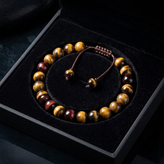اقتدار در نگاه؛ دستبند سنگی چشم ببر (Tiger’s Eye) اصل
