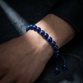 شکوهِ آسمانِ شب؛ دستبند سنگی لاجورد (Lapis Lazuli) اصل